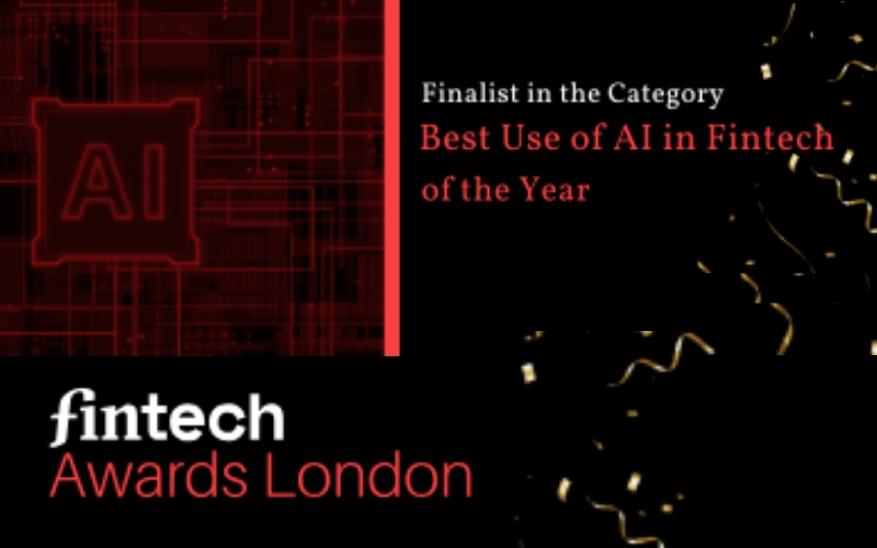 Fintech Awards London 2025 Best Use of AI finalist badge with Serene logo