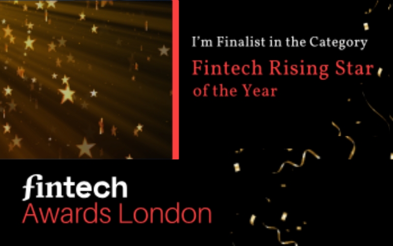 Fintech Awards London 2025 FinTech Rising Star finalist badge featuring Savannah Price and Serene logo